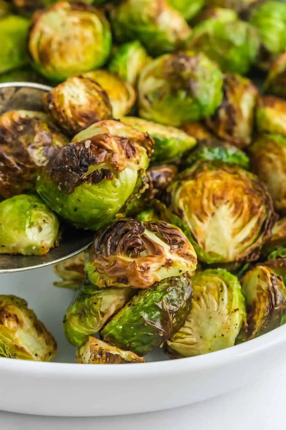 Air Fryer Brussels Sprouts (Optional Hot Honey Glaze)