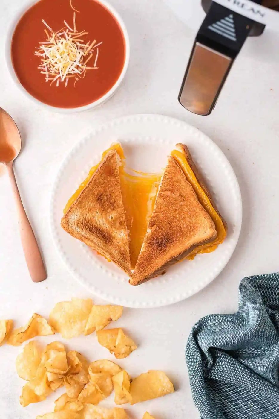 Air Fryer Grilled Cheese Sandwich –, served with variations!