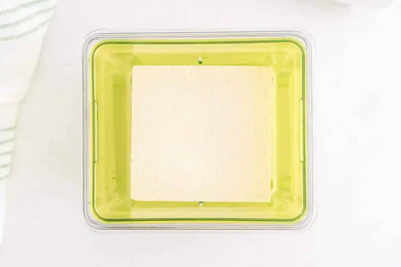 Tofu in liquid