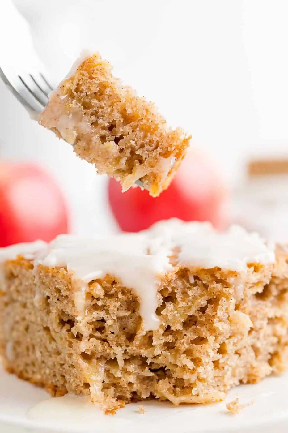 Apple Spice Cake, served with Bourbon Icing