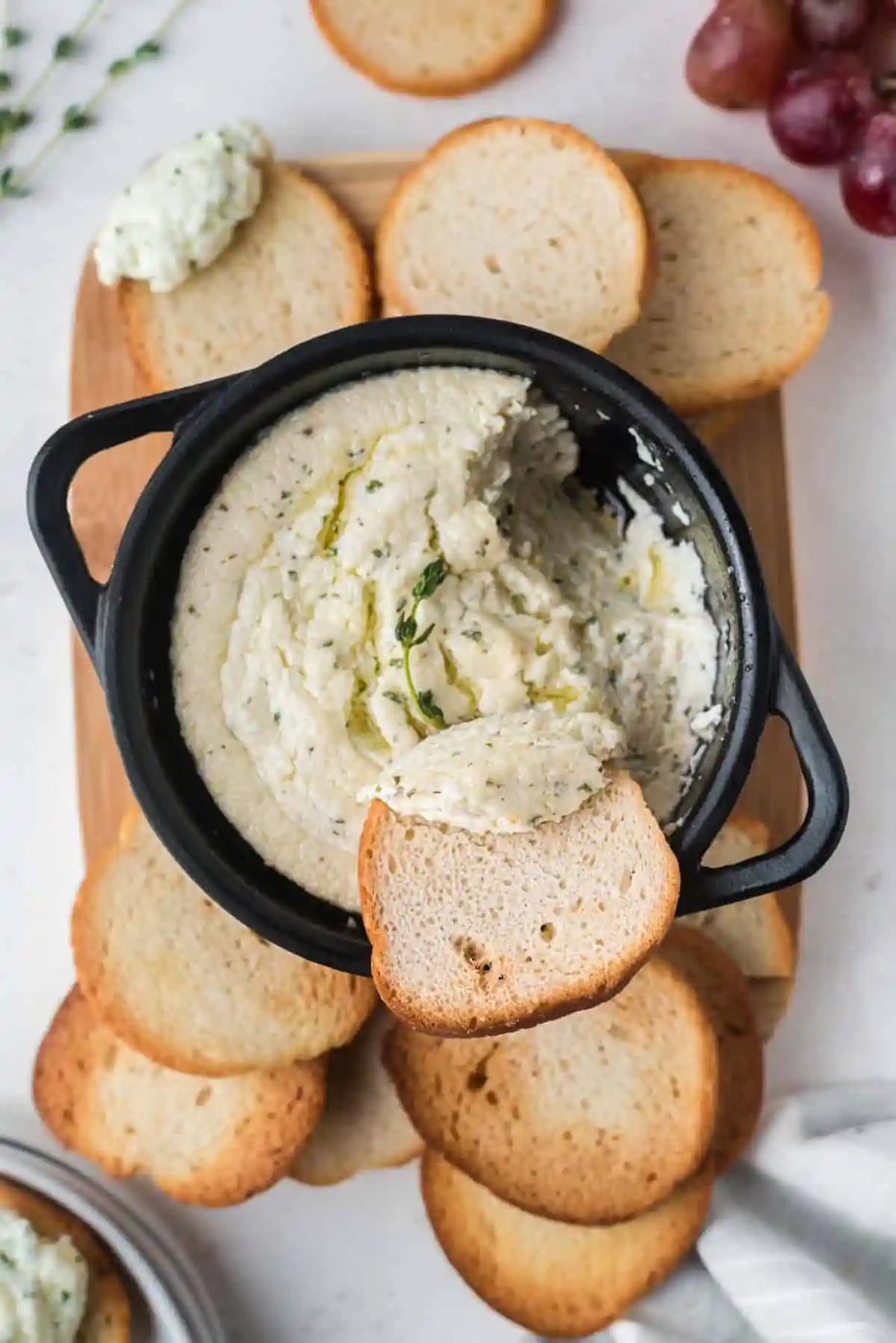 Baked Goat Cheese Dip plus Lemon and Thyme