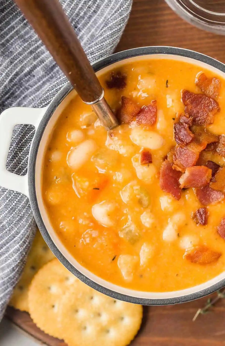Bean & Bacon Soup (canned or dry beans!)