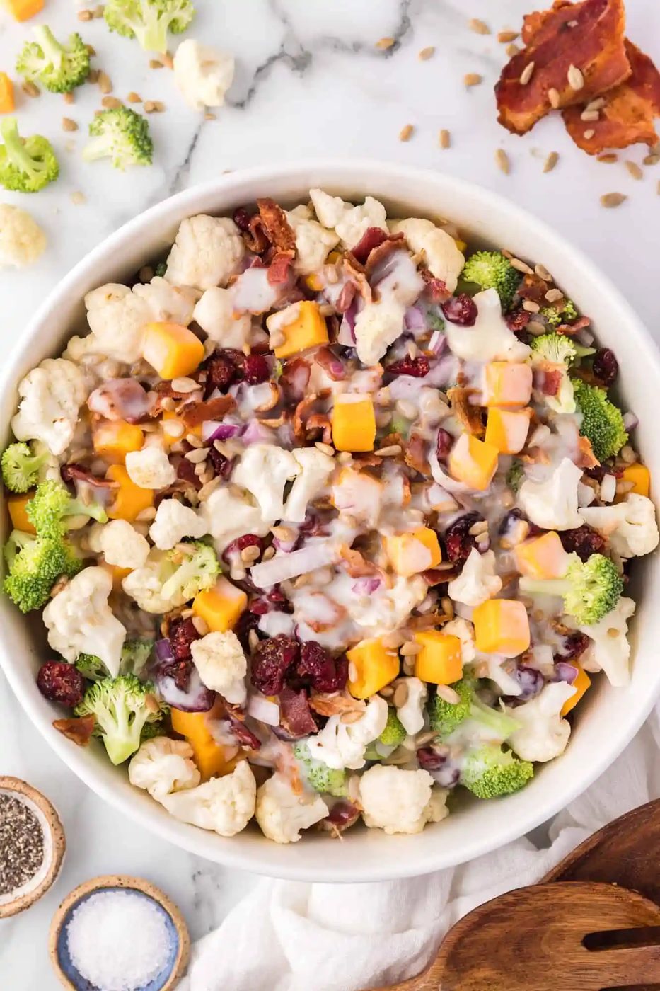 Broccoli Cauliflower Salad