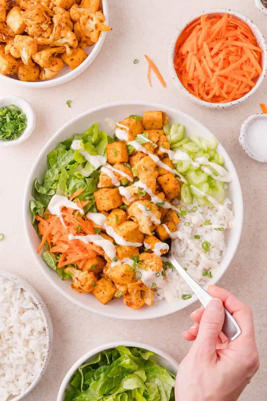 Buffalo Tofu Bowls