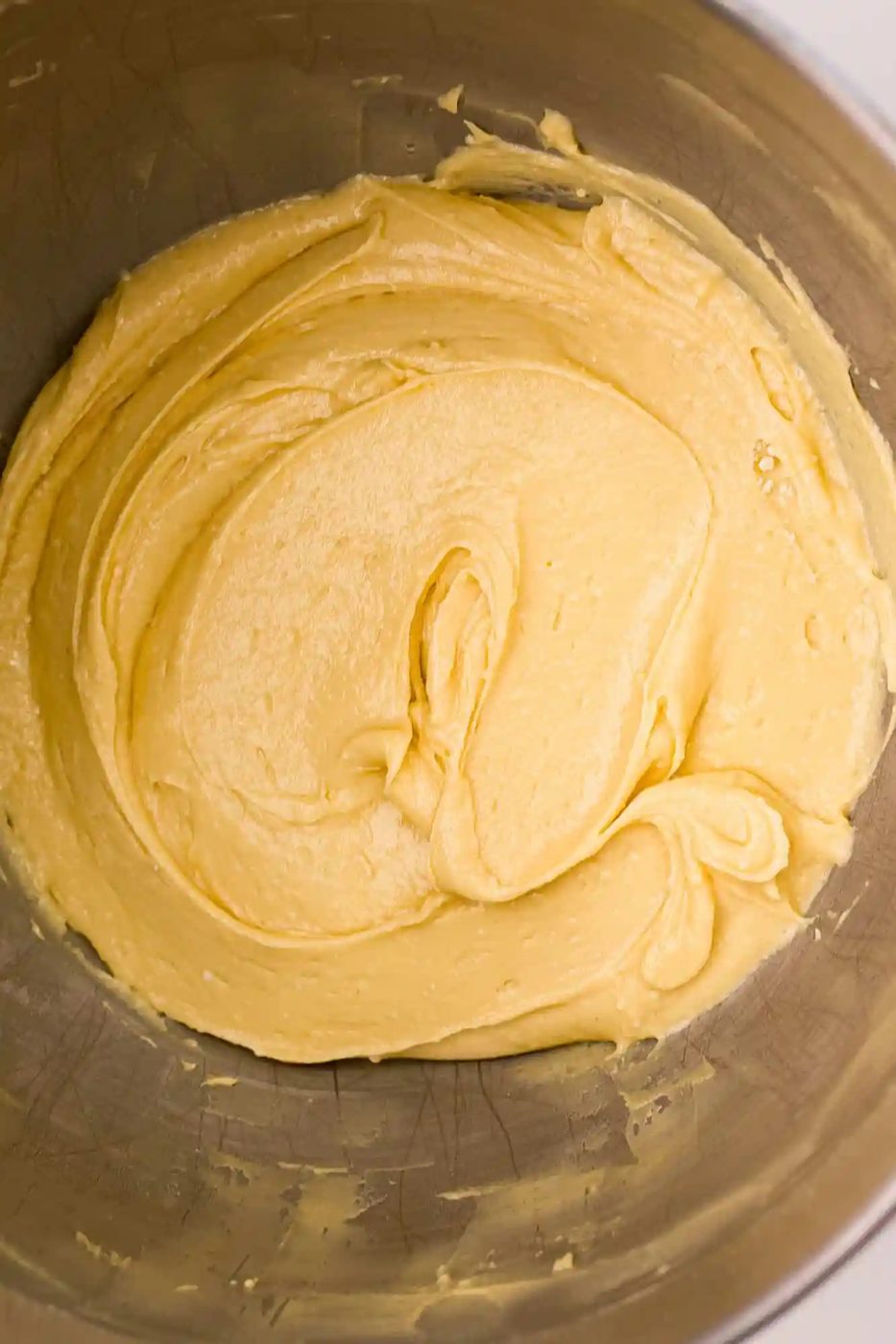 Blondie batter in a metal bowl.