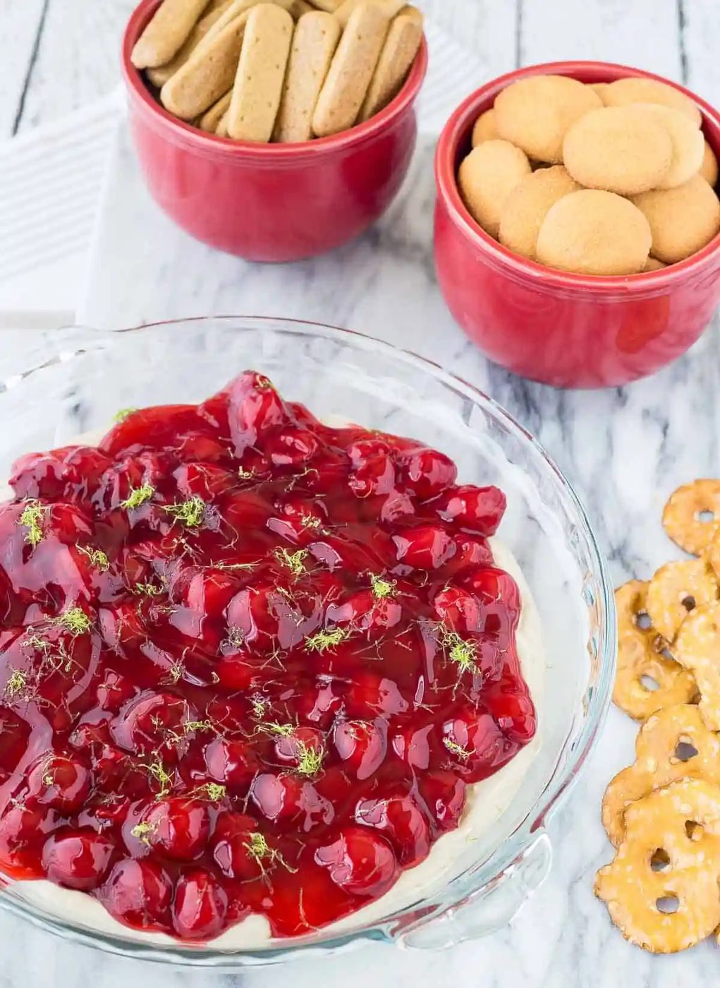 Cherry Cheesecake Dip plus Lime (10 minute recipe)