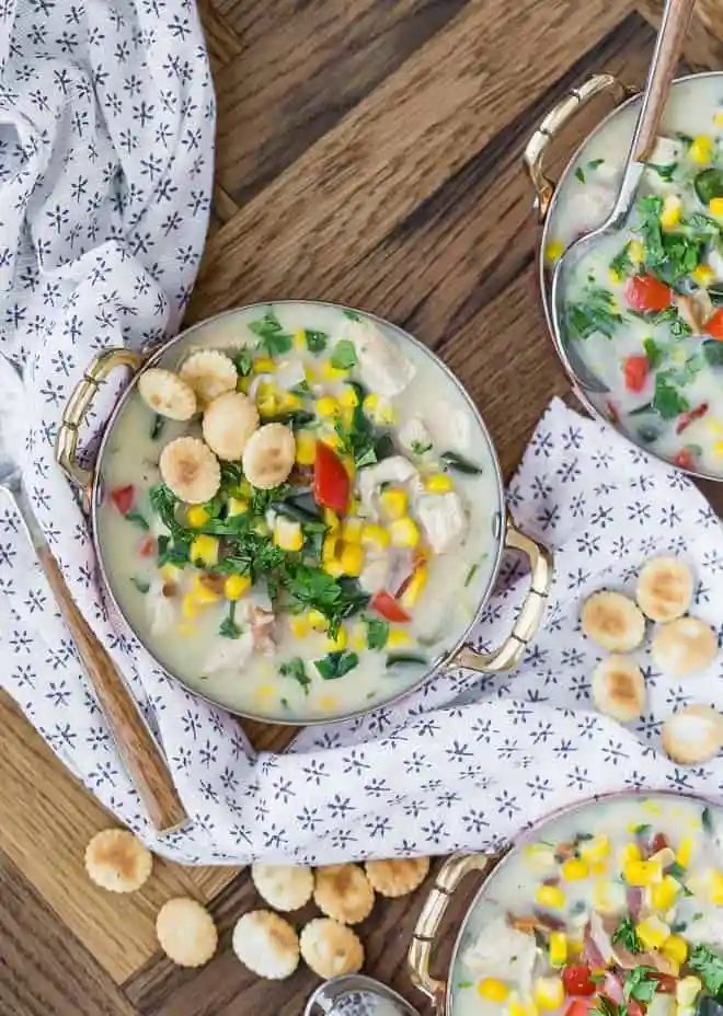 Chicken Corn Chowder (lighter!)