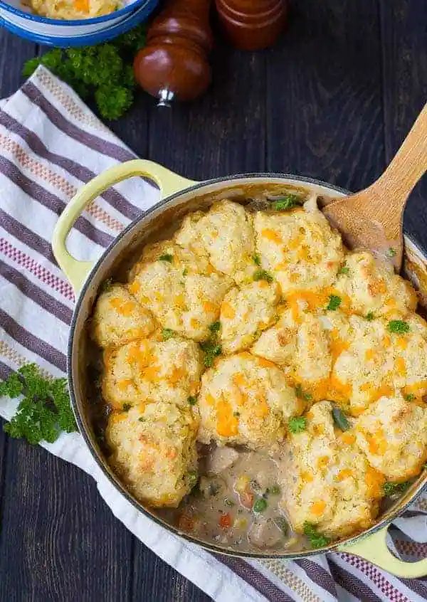 Chicken Stew plus Cornmeal Biscuits