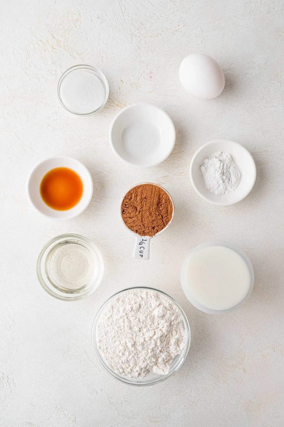 Overhead view of ingredients needed for recipe.