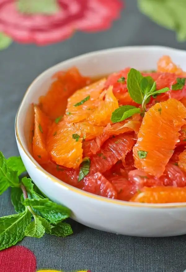 Citrus Salad, served with Mint, Honey and Lime