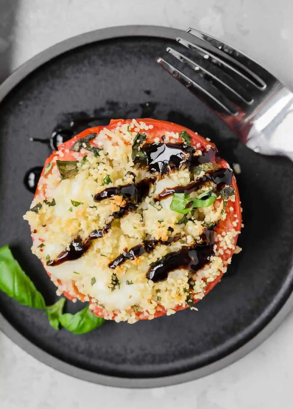Caprese Couscous Stuffed Tomatoes