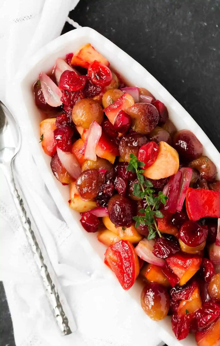 Cranberry Sauce plus Roasted Grapes, Apples, and Shallots