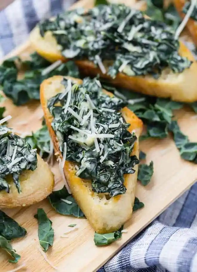 Creamy Kale Bruschetta
