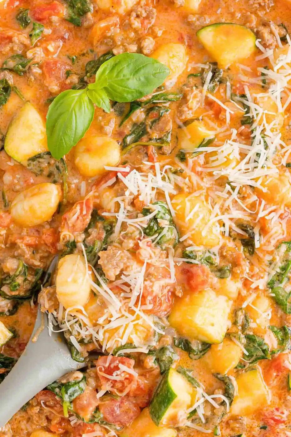 Creamy One Pan Gnocchi plus Sausage & Zucchini