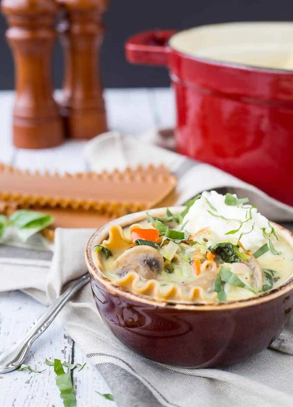 Vegetarian Lasagna Soup