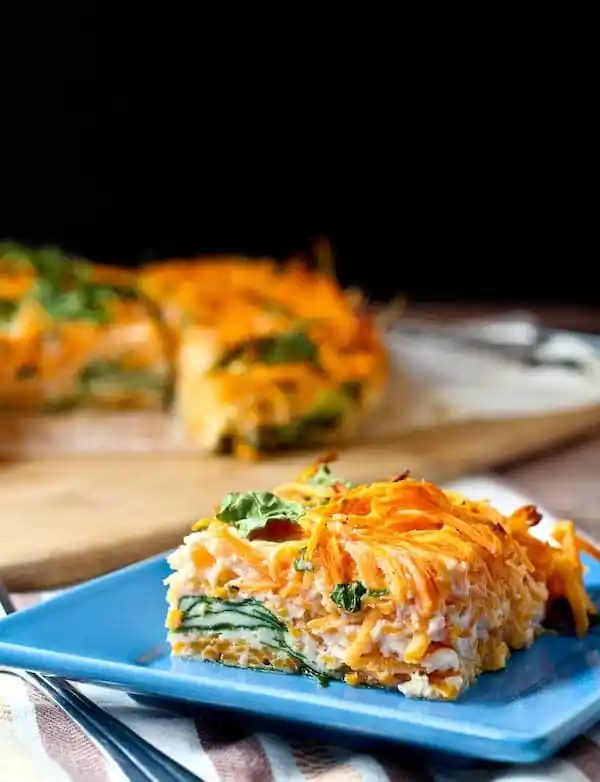 Egg White Breakfast Bake plus Sweet Potato and Spinach