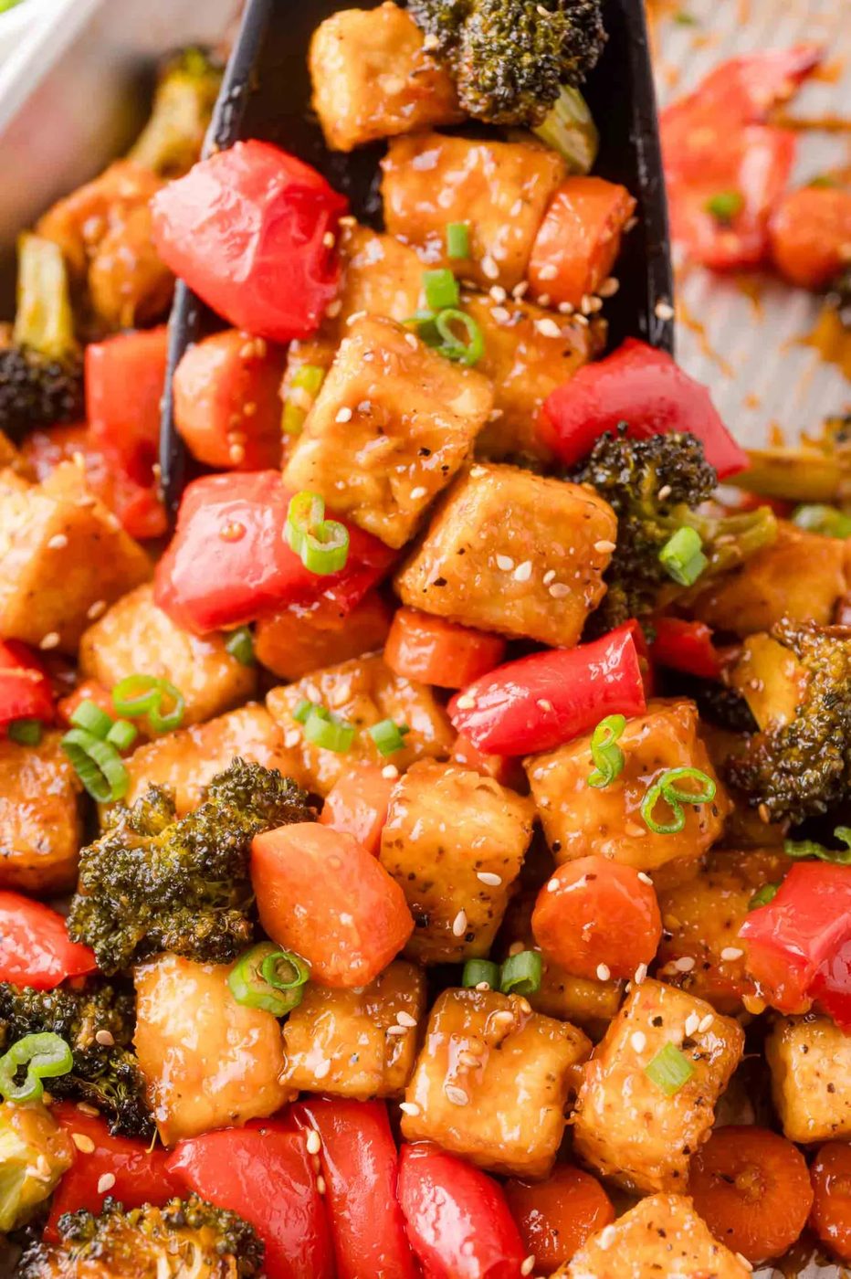 General Tso’s Tofu Sheet Pan Dinner