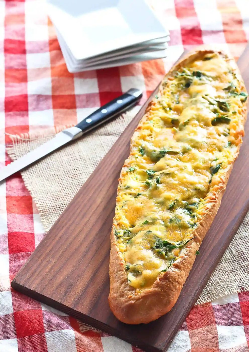 Ham, Spinach, and Cheese Egg Boat