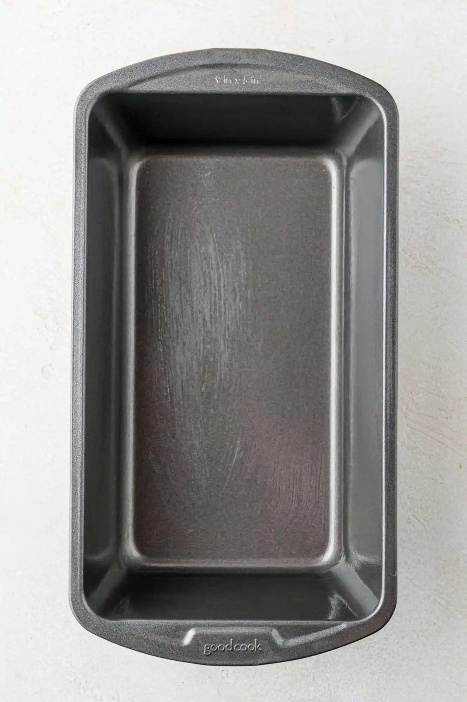 Loaf pan, sprayed with nonstick cooking spray.