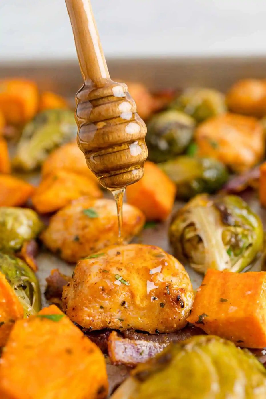 Hot Honey Chicken Sheet Pan Dinner