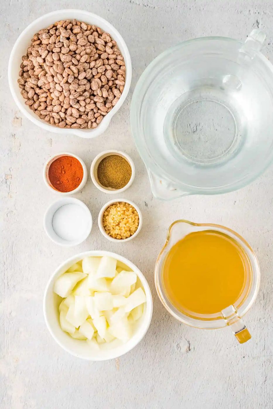 Ingredients in separate bowls.