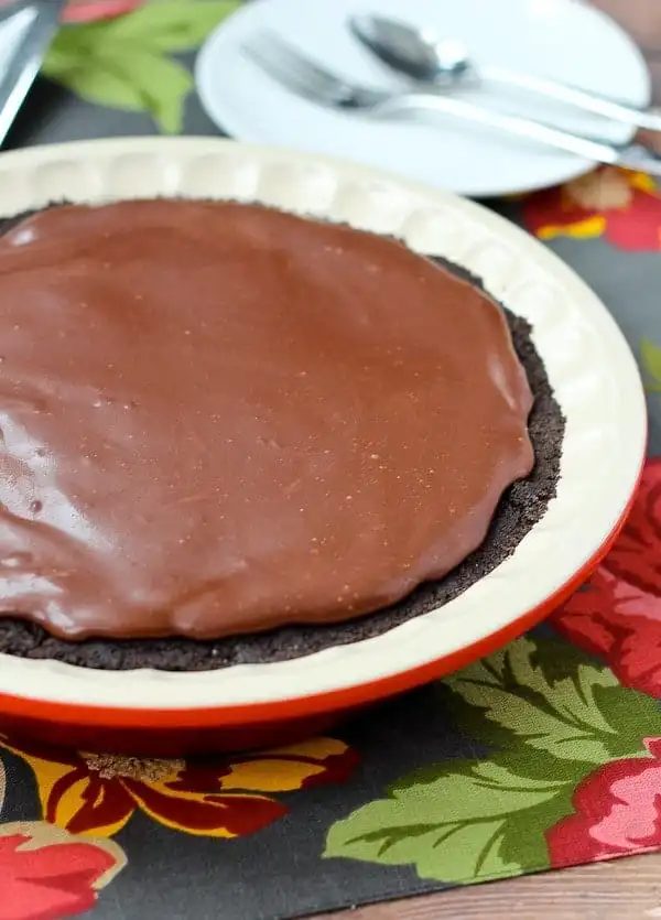Irish Coffee Ice Cream Pie, served with Whiskey Ganache