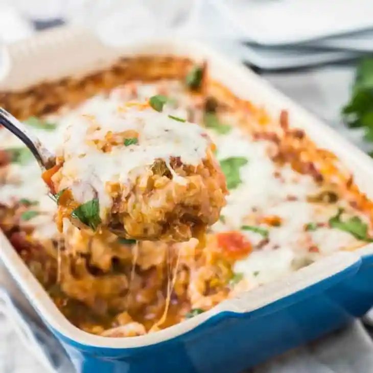 One Dish Italian Chicken and Rice Bake