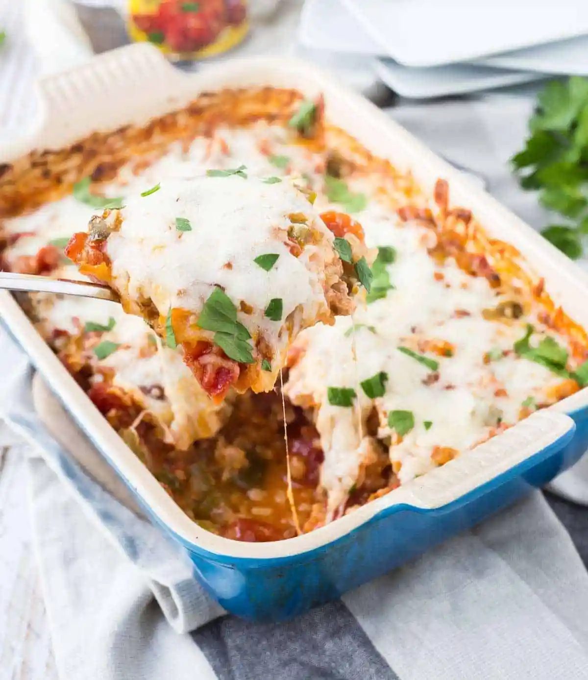 One Dish Italian Chicken and Rice Bake