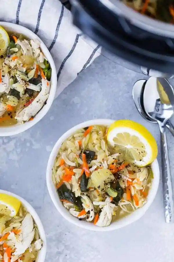 Lemon Chicken Orzo Soup – Instant Pot or Stovetop