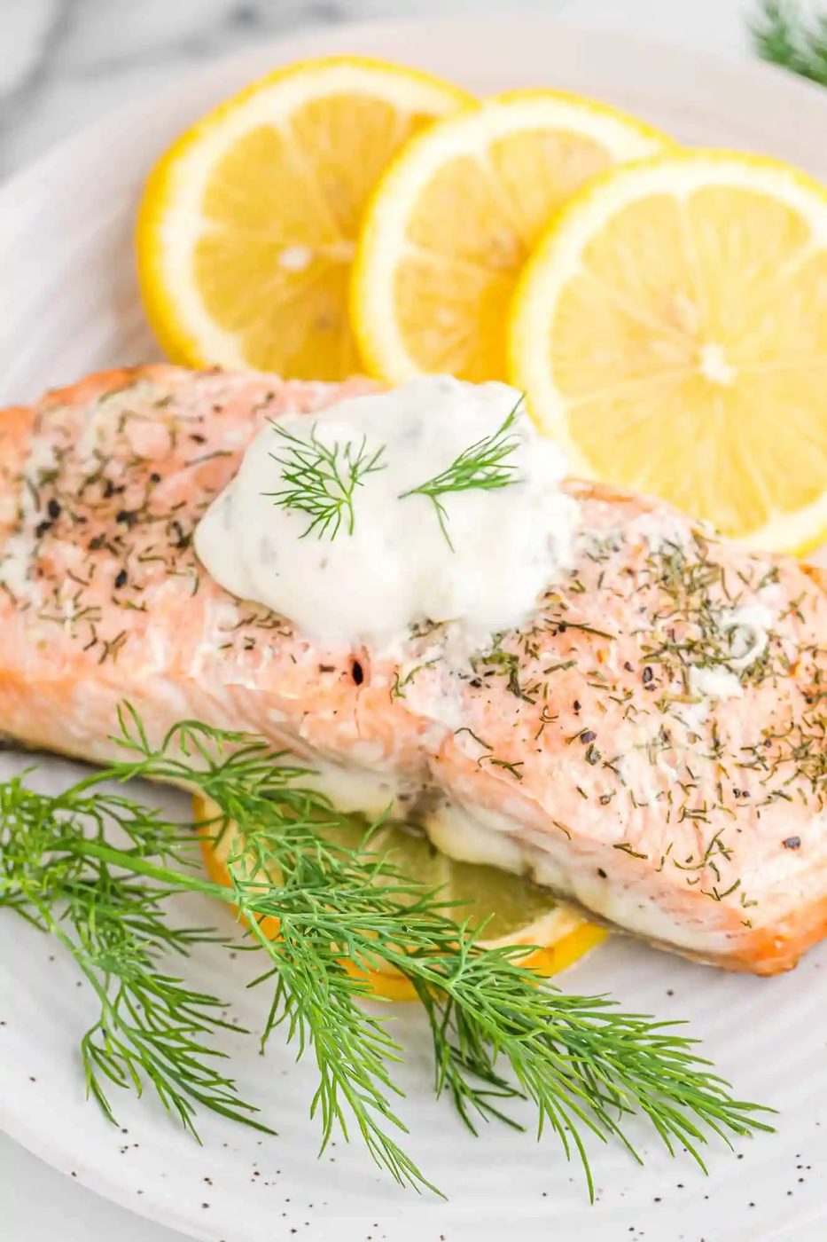 Lemon Salmon, served with Dill