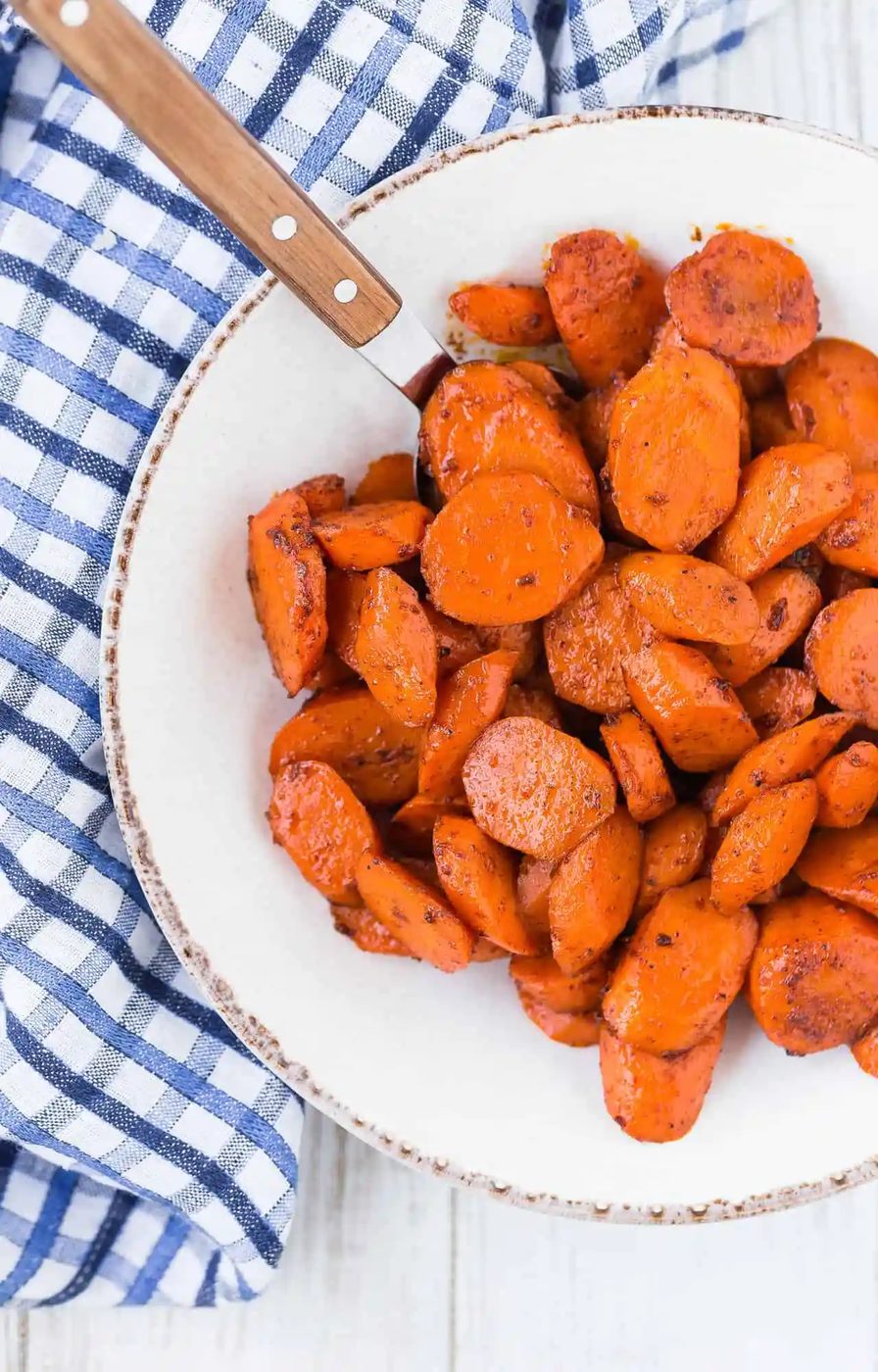 Honey Glazed Carrots, served with Chili Powder
