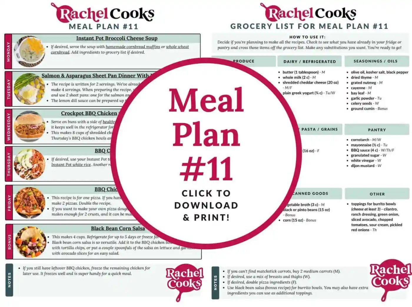 Meal plan preview image.