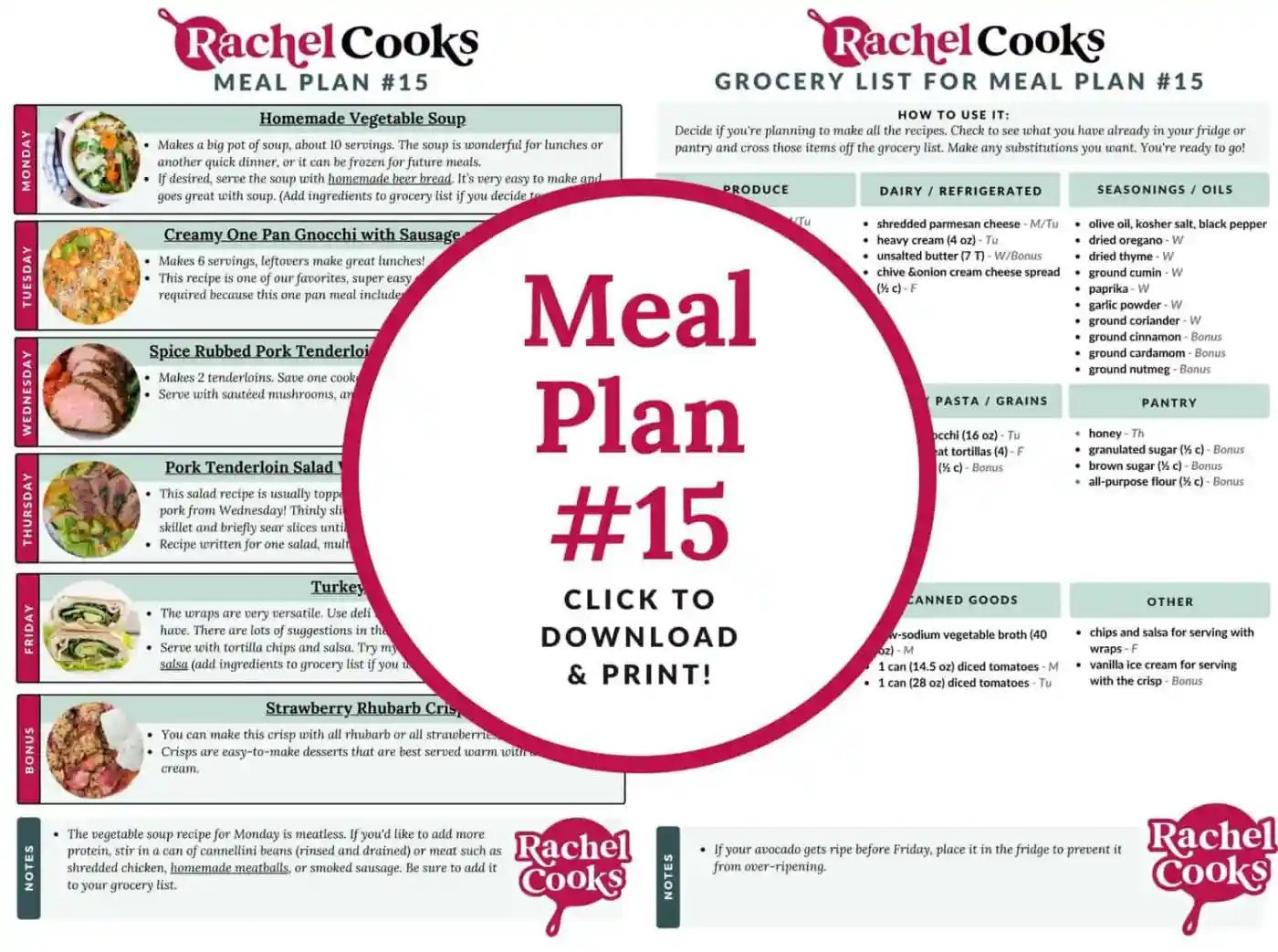Meal plan preview image.