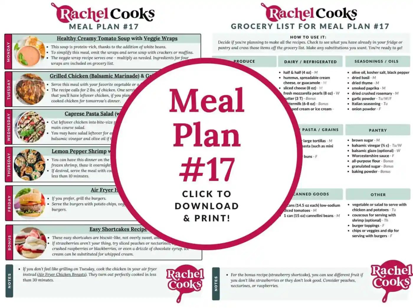 Meal plan 17 preview image.