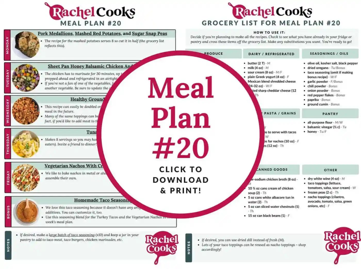 Meal plan 20 preview image.
