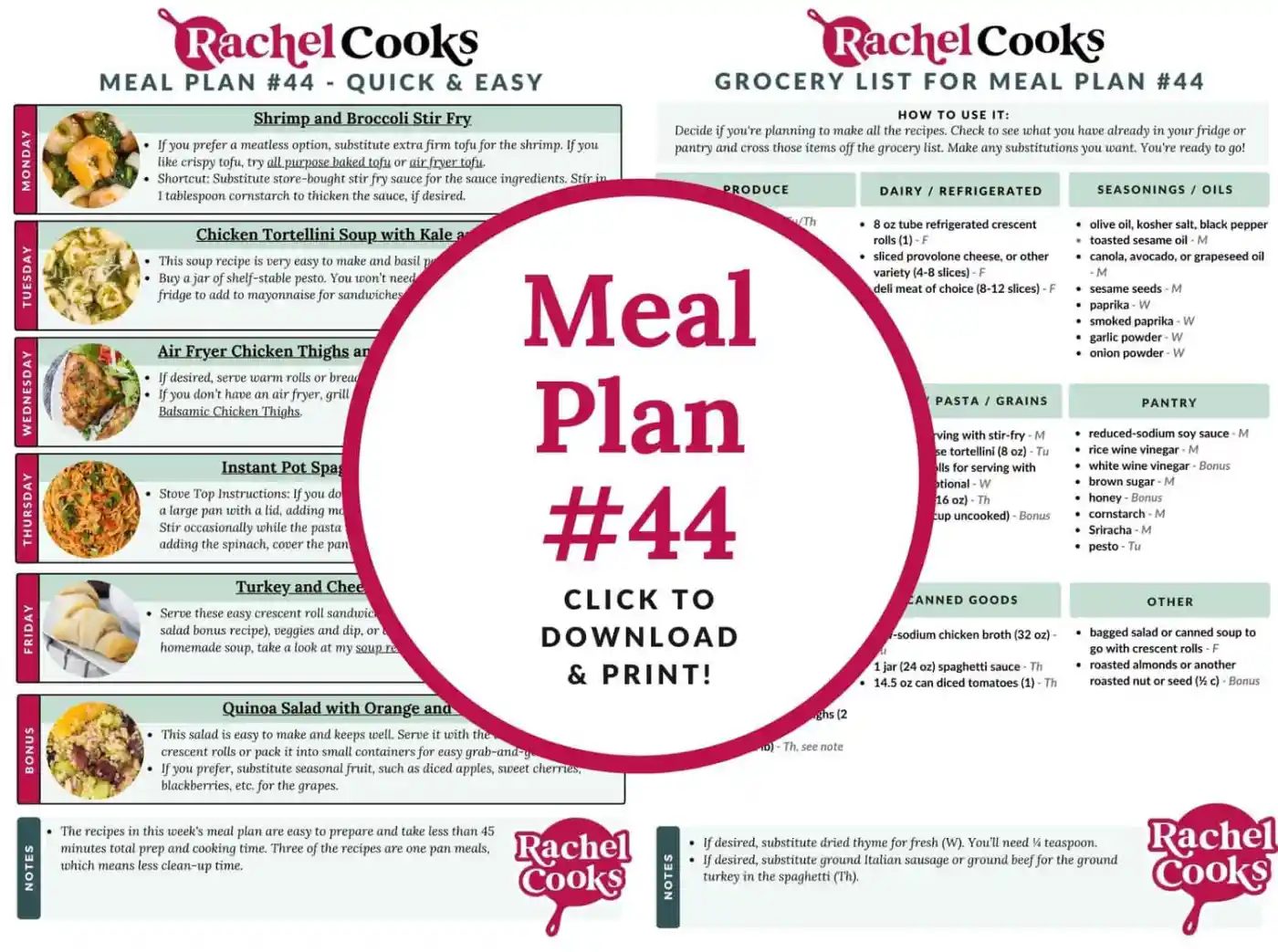 Meal plan 44 preview image.