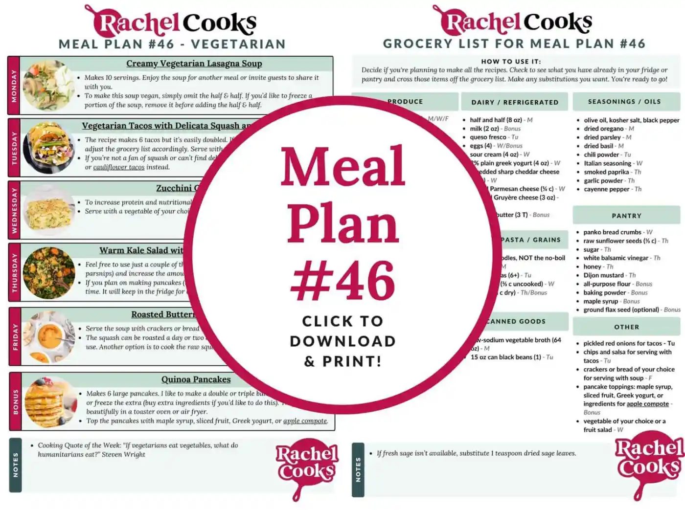 Meal plan 46 preview image.