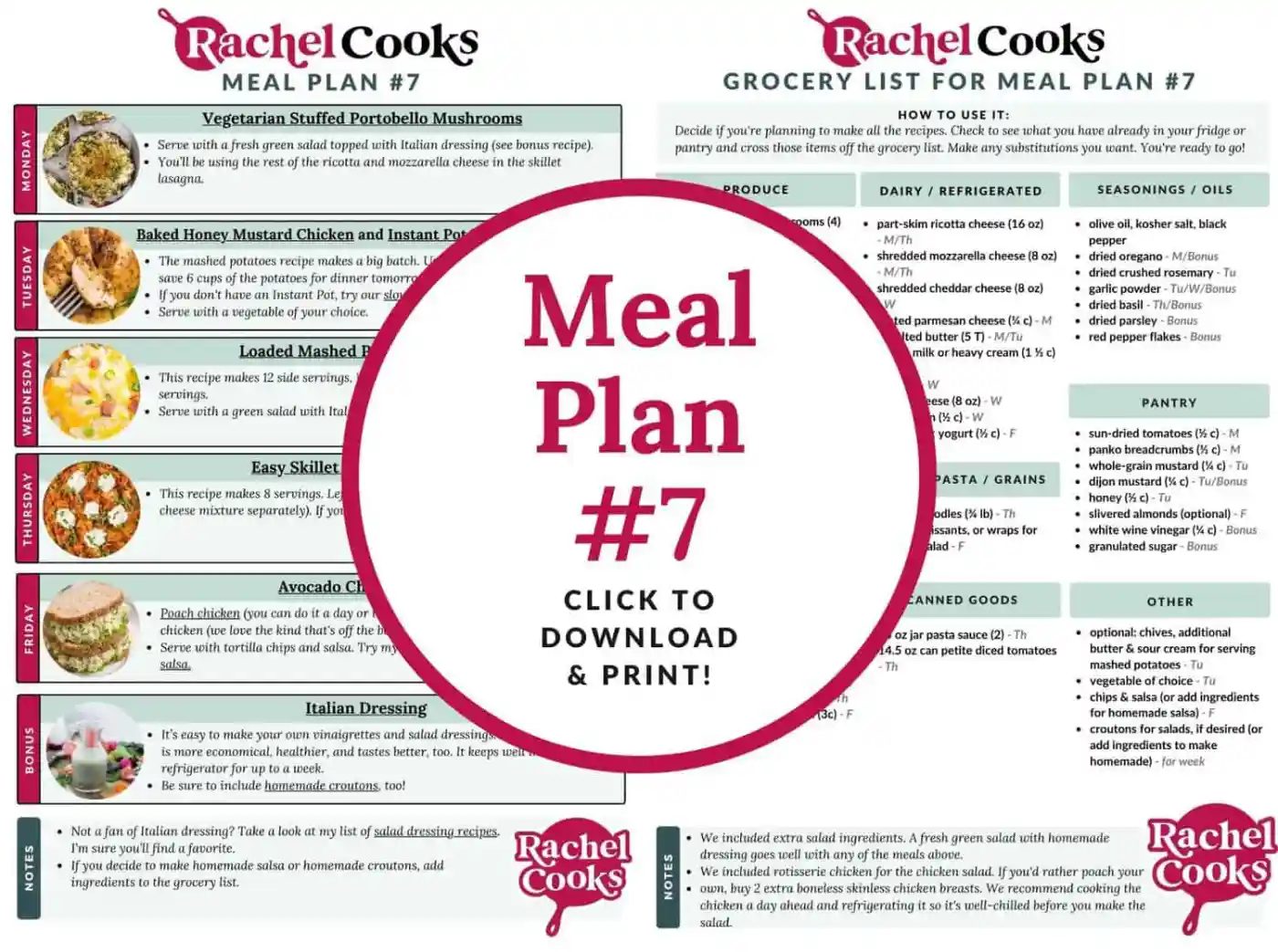 Meal plan preview image.
