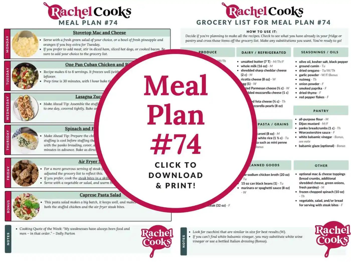 Meal Plan #74