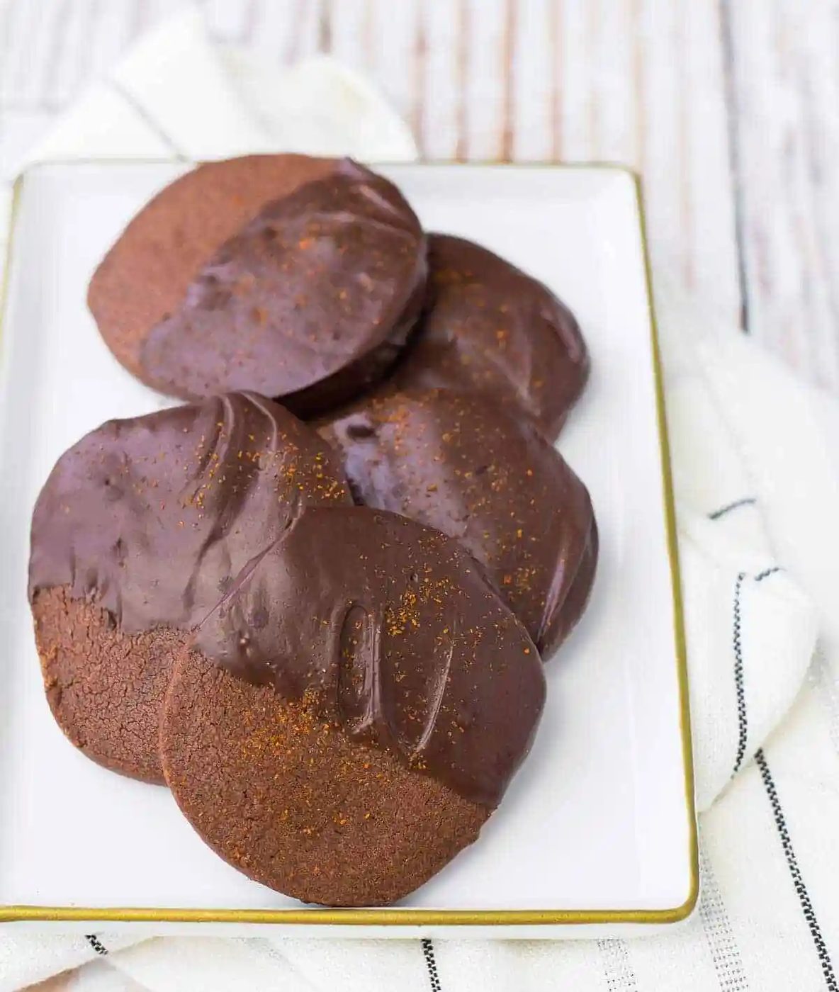 Mexican Chocolate Shortbread Cookies