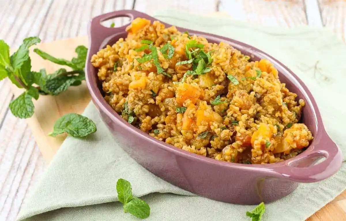 Some days call for ditching plain rice and giving something more exciting a try. This Moroccan freekeh pilaf is just the thing you need. Full of warm spices and sweet dried fruit, it will be the reliable side to your meal. Get the straightforward recipe on
