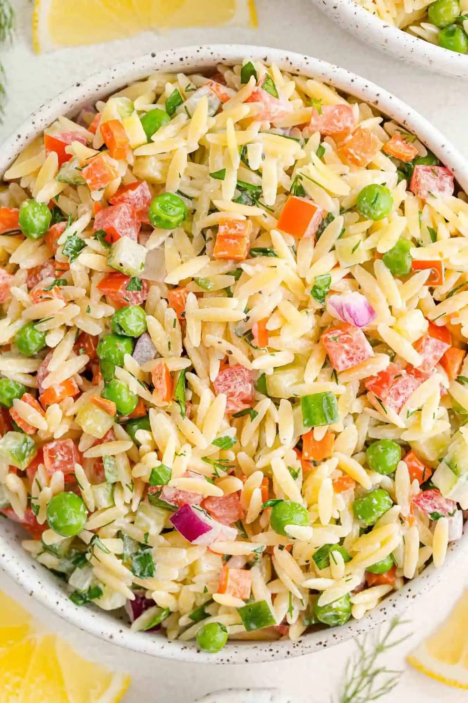 Orzo Salad plus Yogurt Dill Dressing