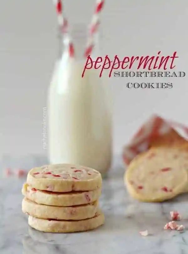 Peppermint Shortbread Cookies