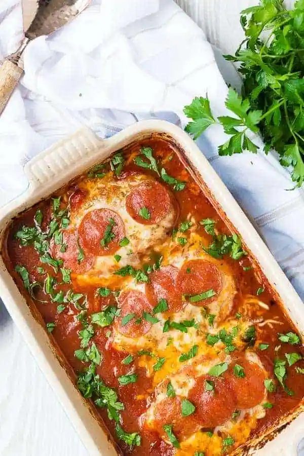 Pizza Chicken – one pan, 5 ingredients!