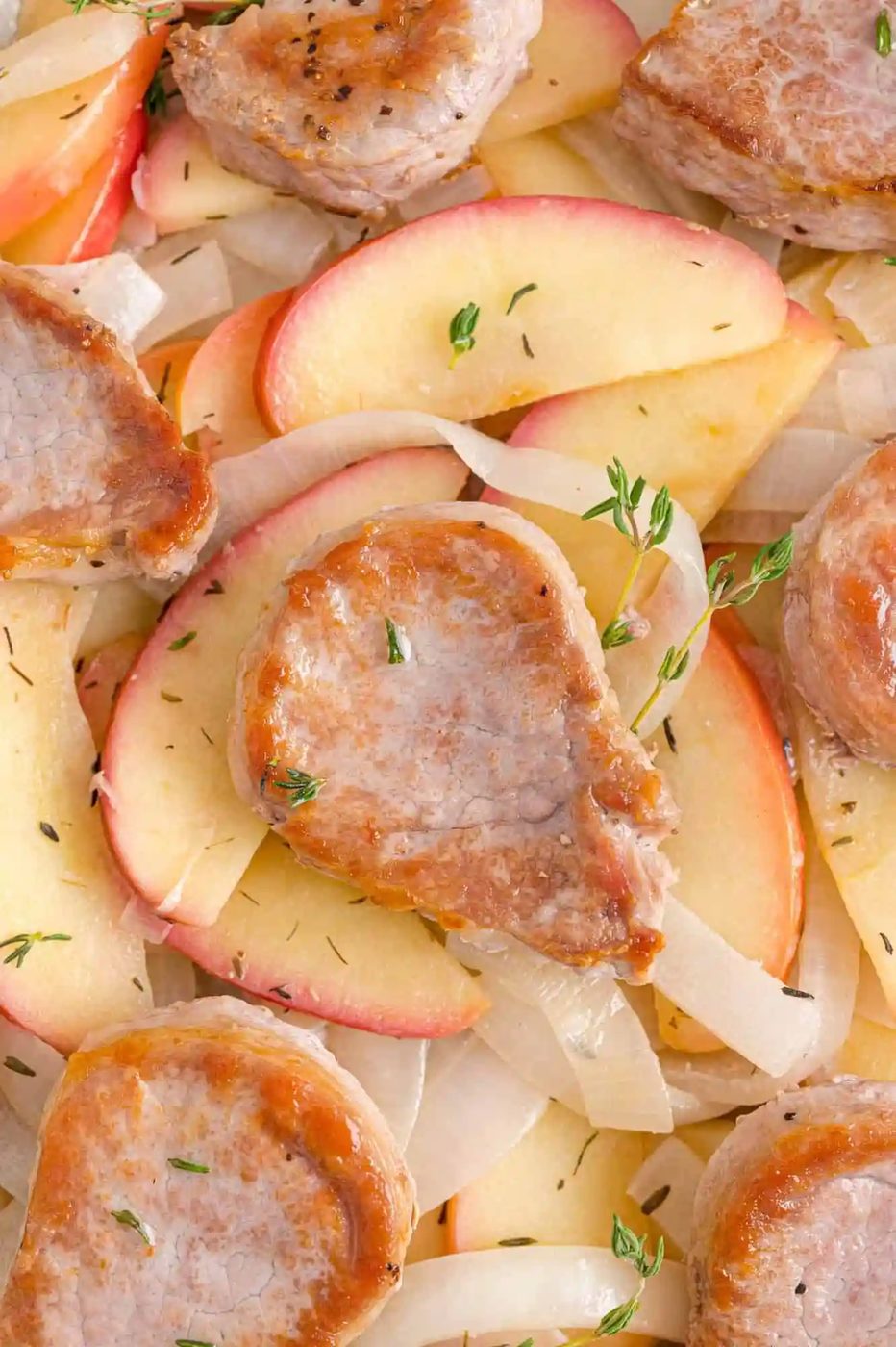Pork Tenderloin, served with Apples and Onions