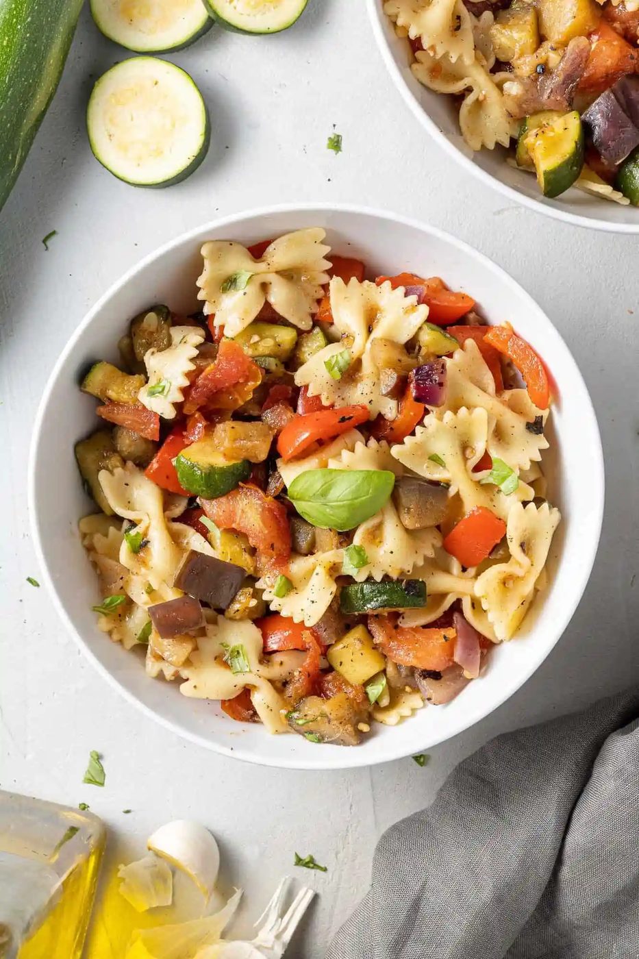 Ratatouille Pasta Salad, grilled