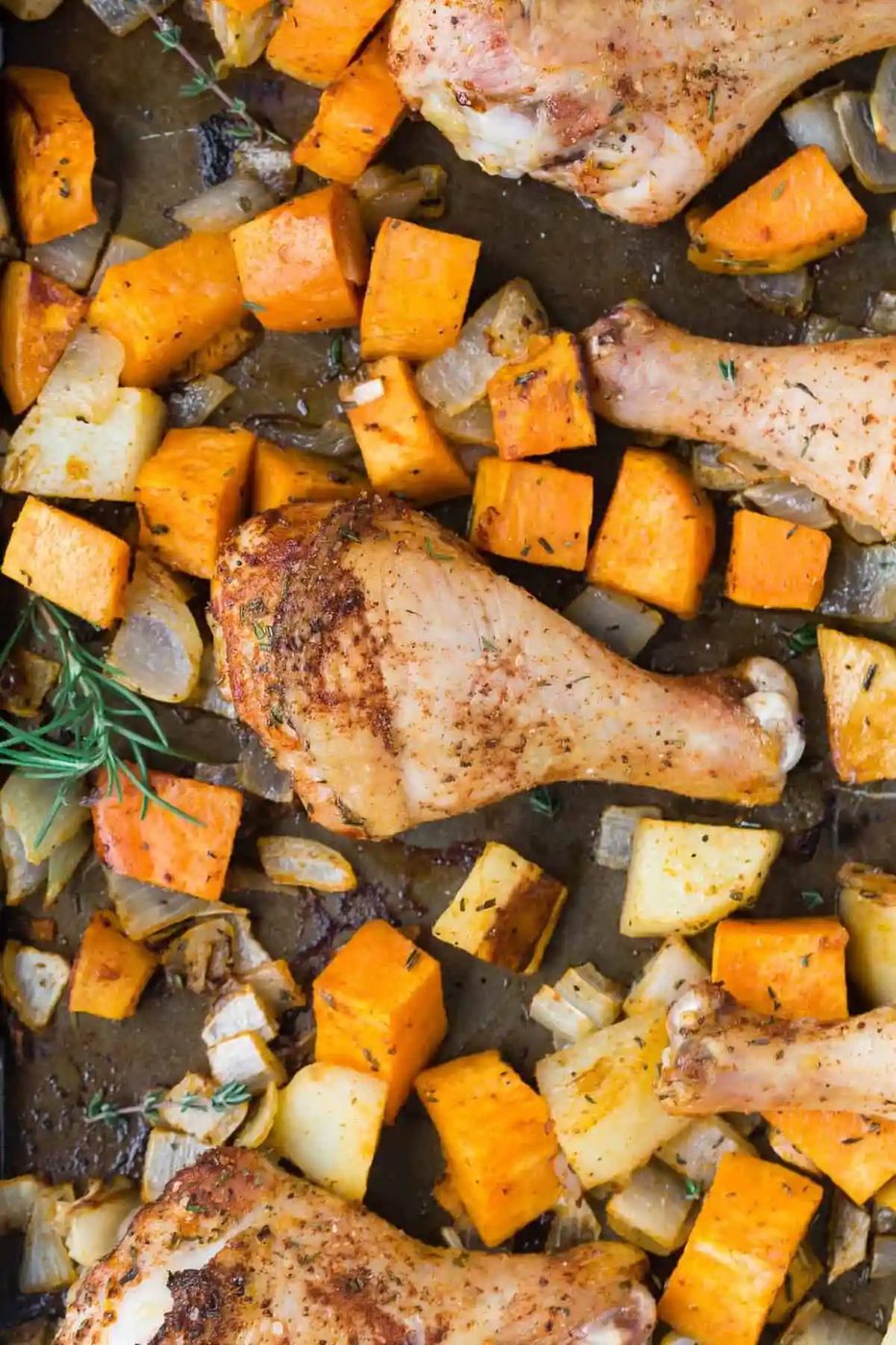Herb Roasted Chicken Drumsticks & Potatoes