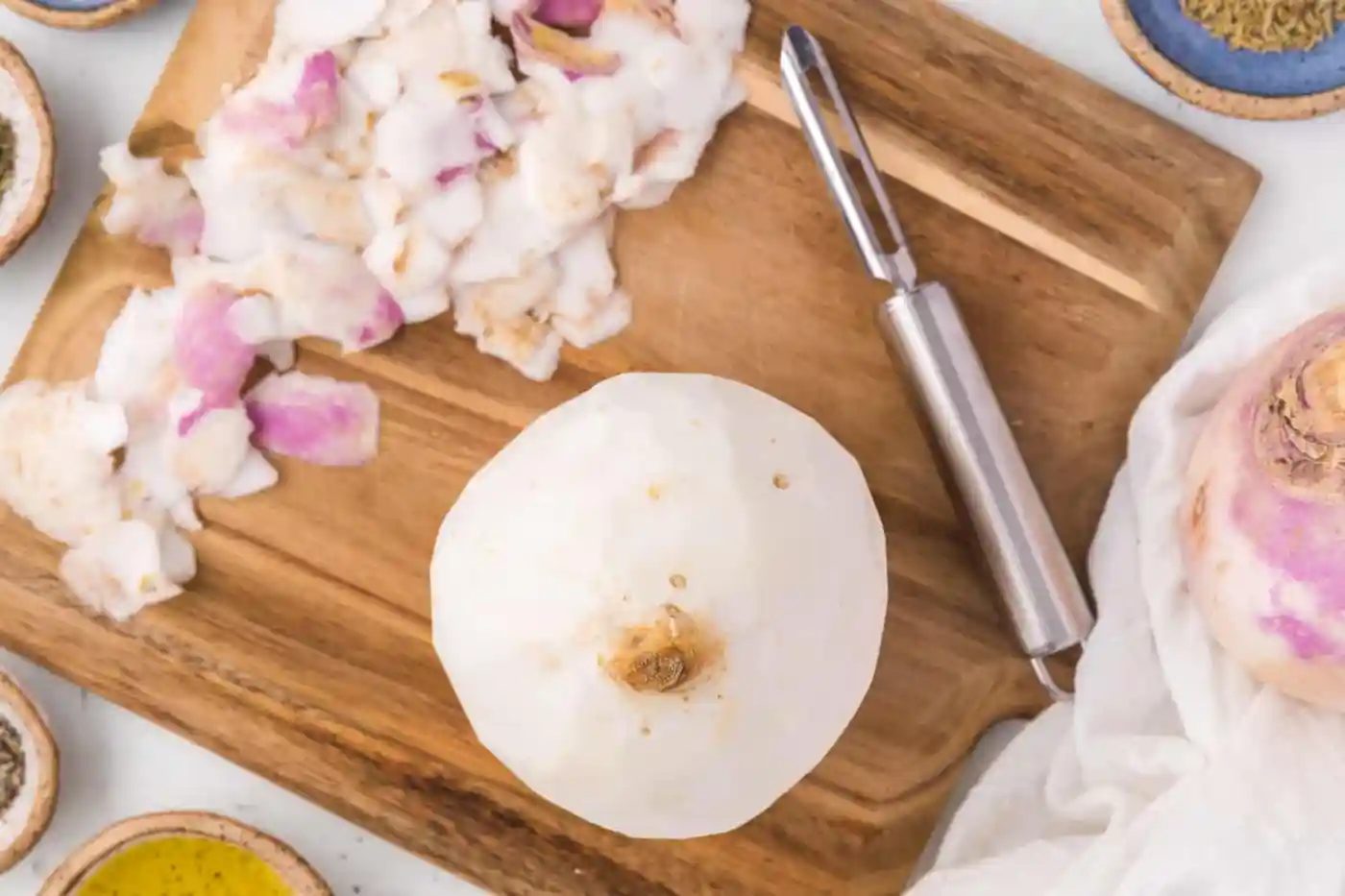 Turnip, peeled.