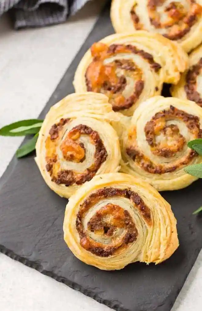 Sausage Pinwheels plus Apple, Sage, and Gruyère