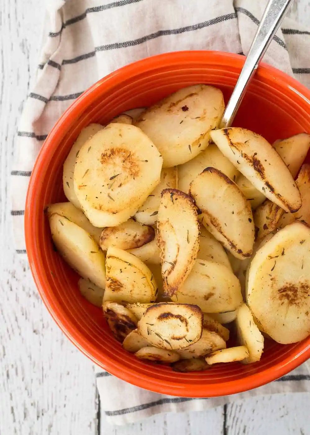 Sautéed Parsnips plus White Wine and Thyme